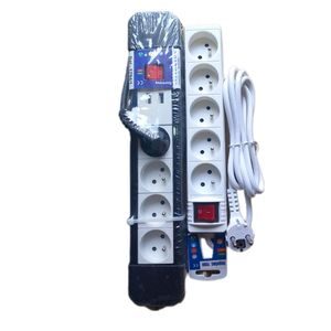 2 Lots De Multiprises Parafoudre 5 Prises Et 4 Prises Avec 2 Port USB