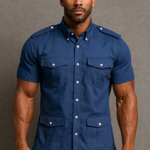 Les Habit - Manche Courte - Bleu - 4 poches